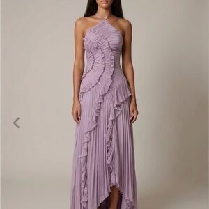 Lavender Ruffled Maxi Dress